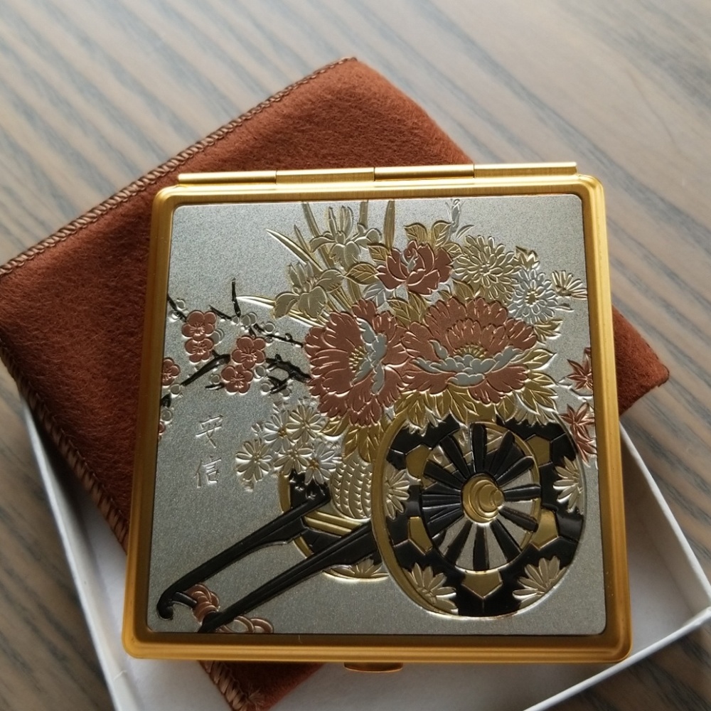 Vintage Copper Etched Compact
